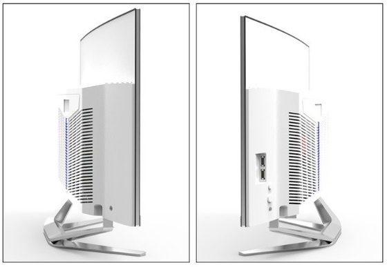 I5 - PC di gioco di 2670 AIO a 24 pollici interamente in un bianco d'argento dei computer