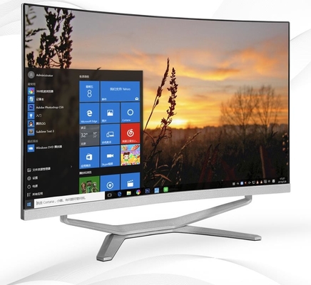 27 pollici Win11 Curved Black AIO Desktop PC con I5 16G RAM 1920x1080 Alta risoluzione