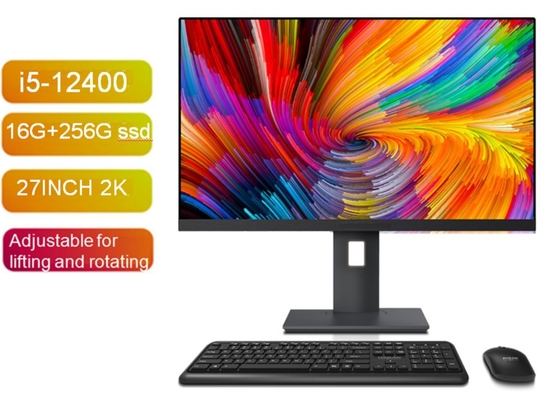 27 inch Intel I5-12400 CPU 16G + 256G SSD All In One PC con Win7/8/10/11