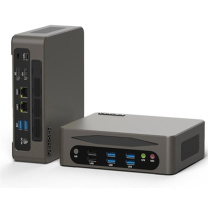 Black/Silver 256GB SSD Mini PC con doppio sistema operativo (Windows 10/11 o Android) I7-10th